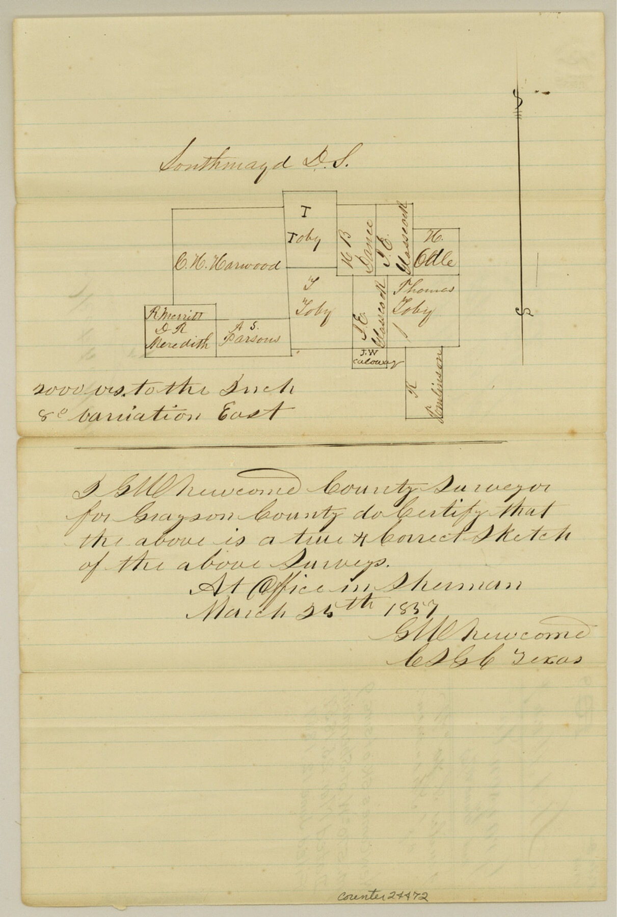 24472, Grayson County Sketch File 9, General Map Collection