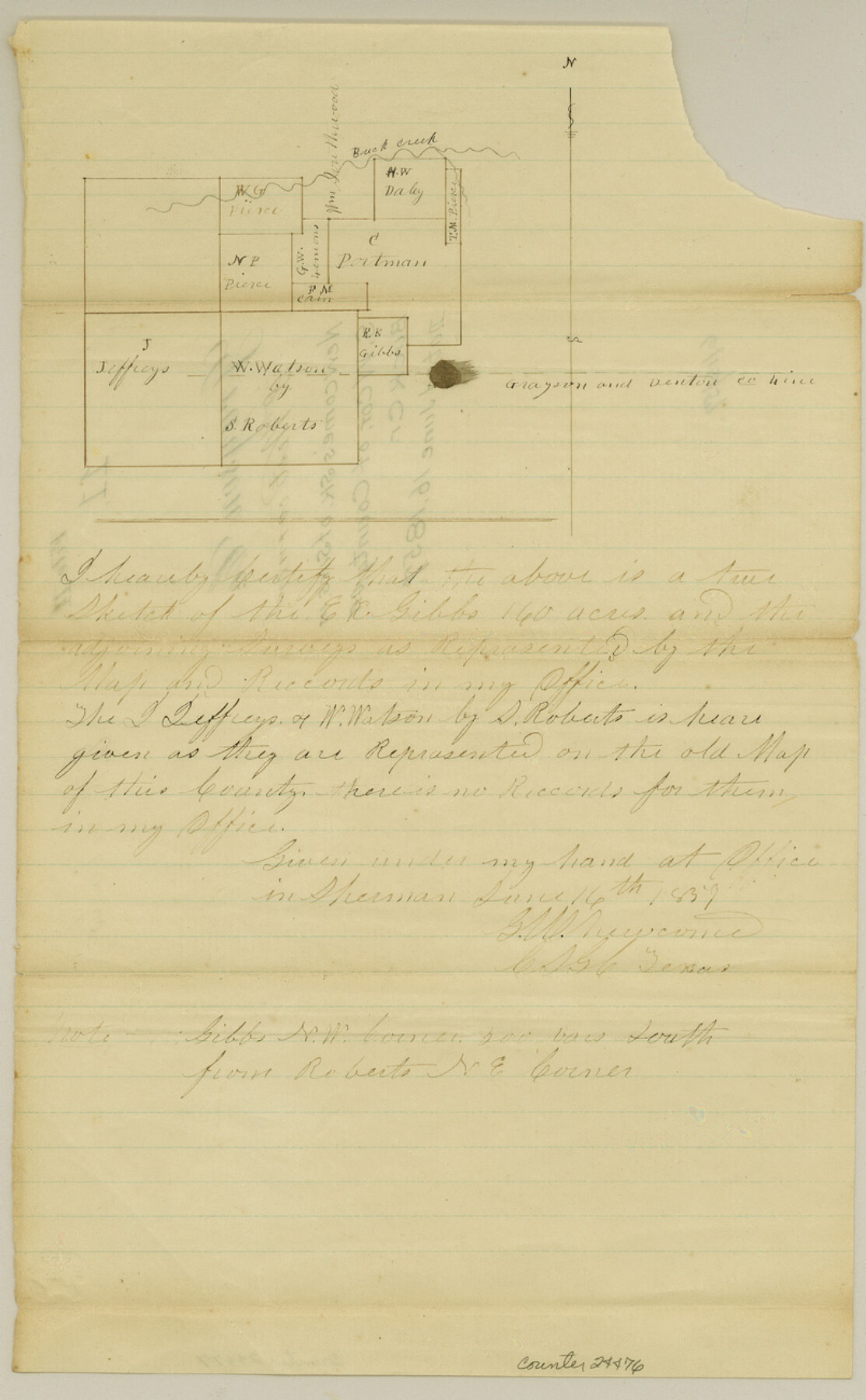 24476, Grayson County Sketch File 11, General Map Collection