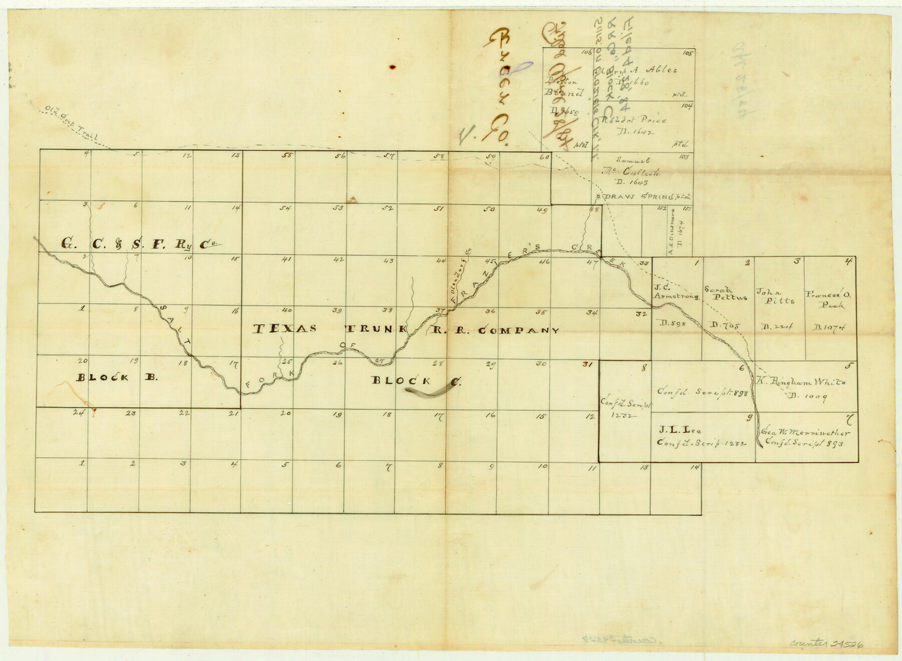 24526, Greer County Sketch File 7, General Map Collection