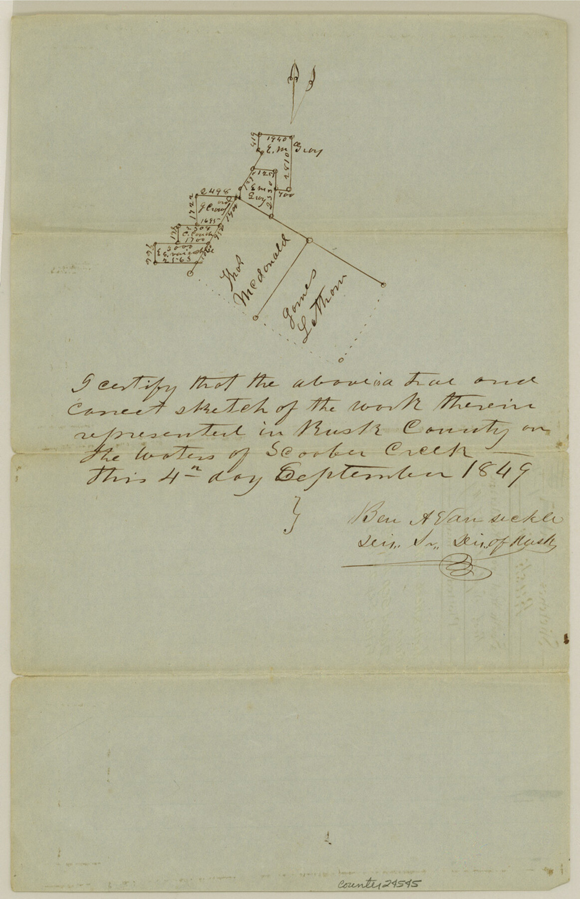 24545, Gregg County Sketch File 1E, General Map Collection