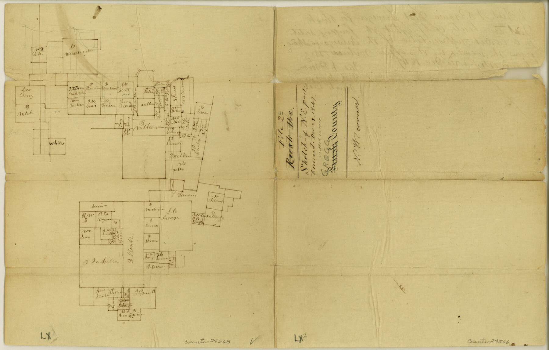 24566, Gregg County Sketch File 2a, General Map Collection