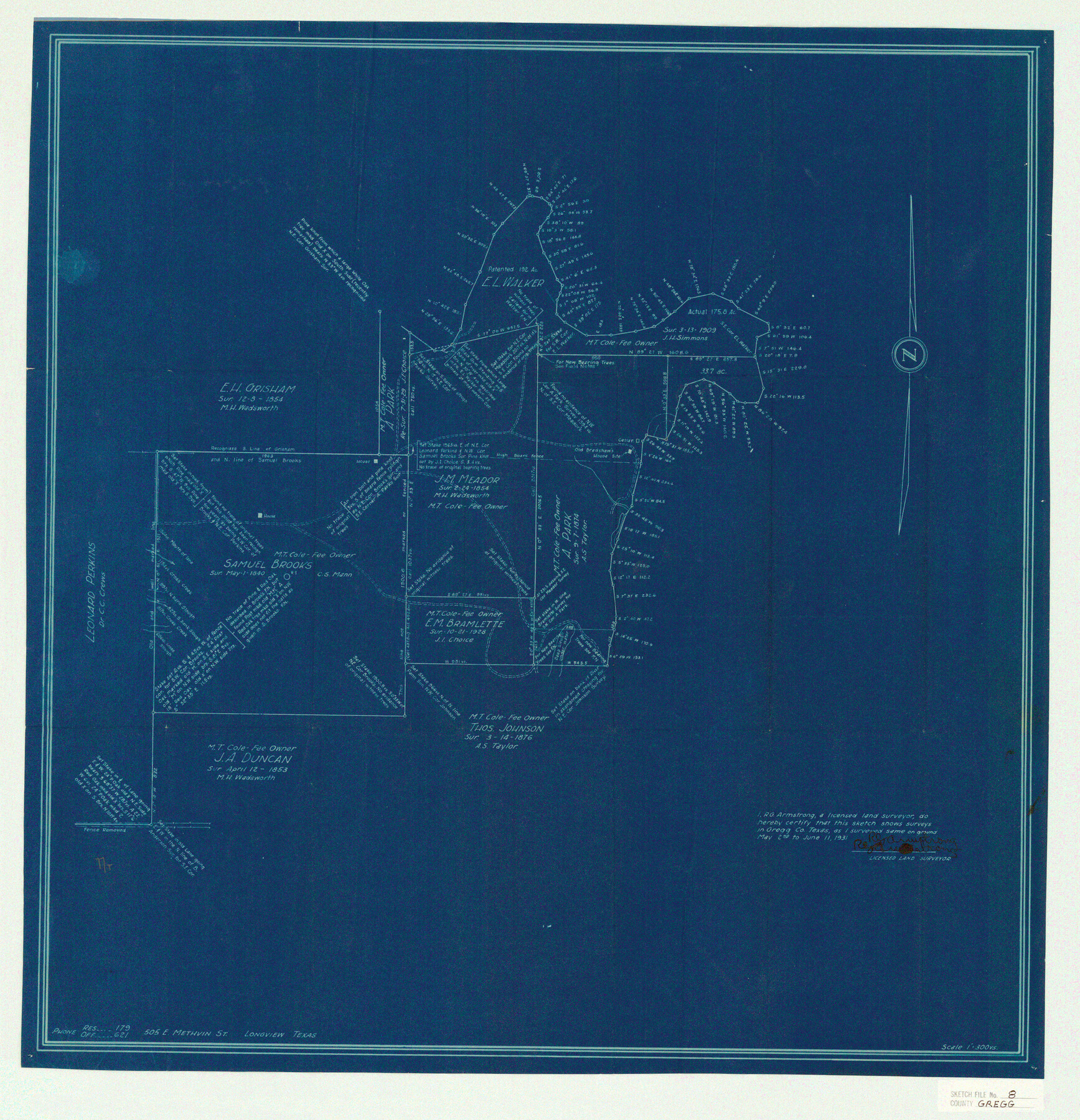 24586, Gregg County Sketch File 9, General Map Collection