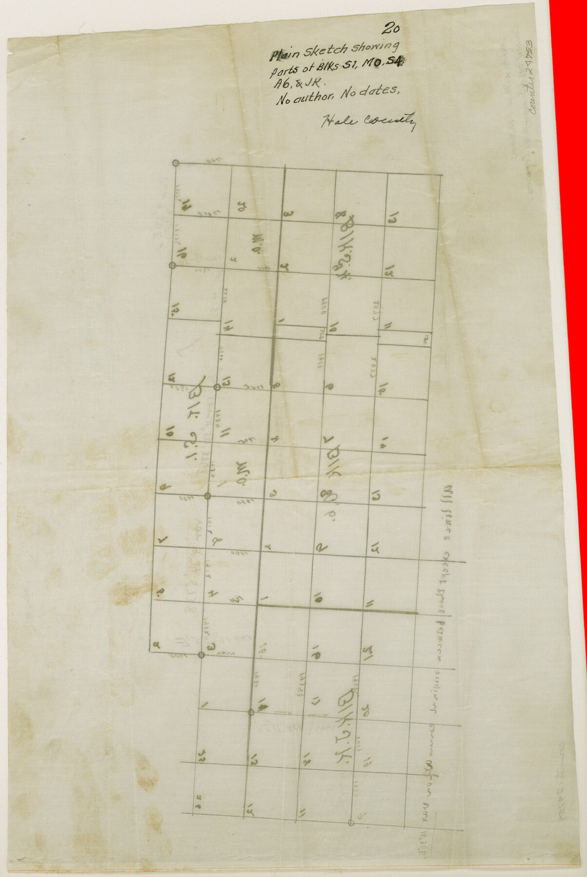 24753, Hale County Sketch File 20, General Map Collection