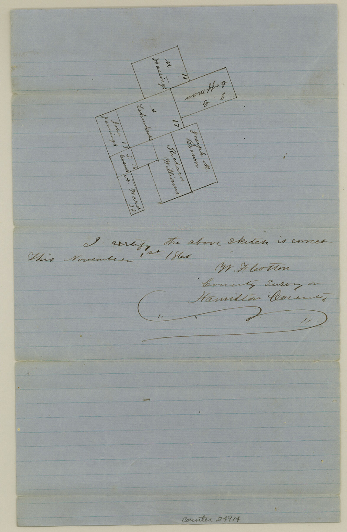 24914, Hamilton County Sketch File 8, General Map Collection