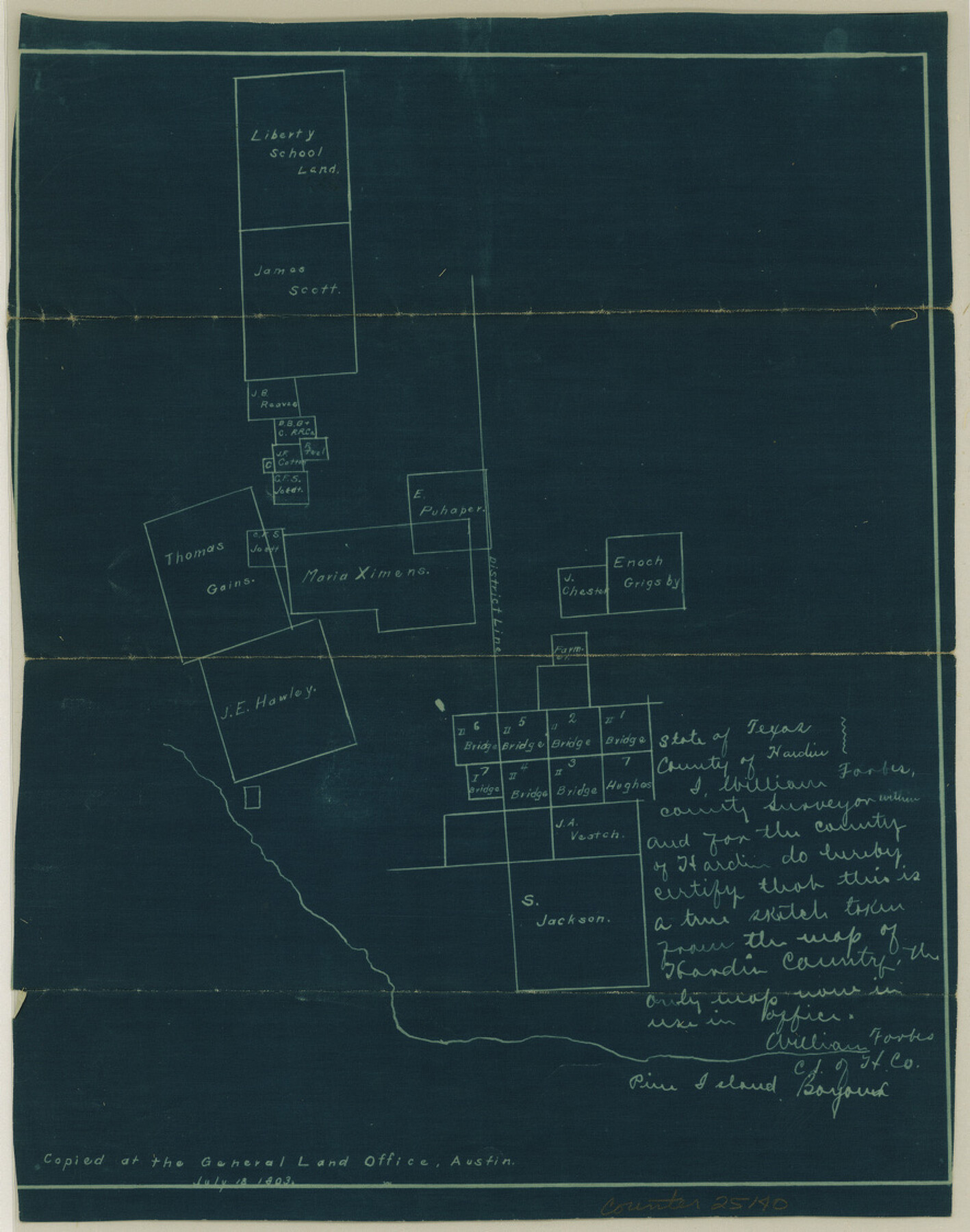 25140, Hardin County Sketch File 21, General Map Collection