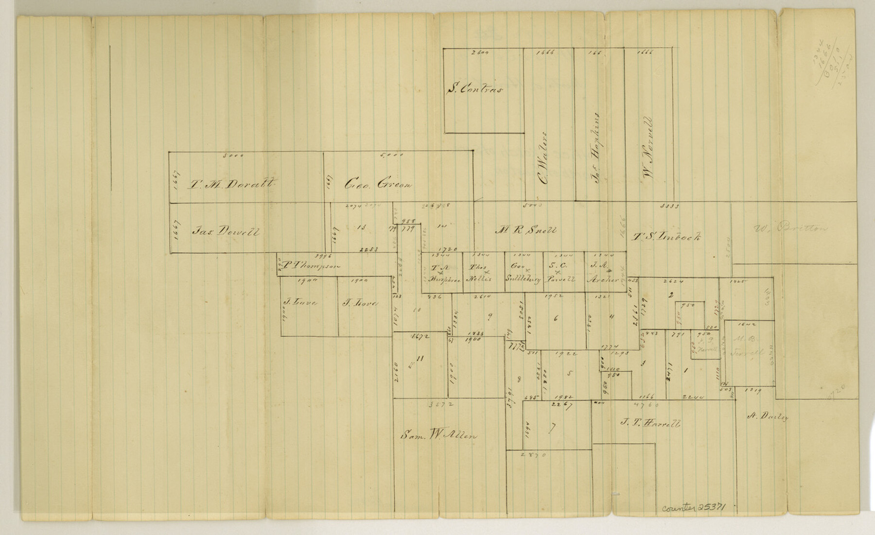 25371, Harris County Sketch File 20a, General Map Collection