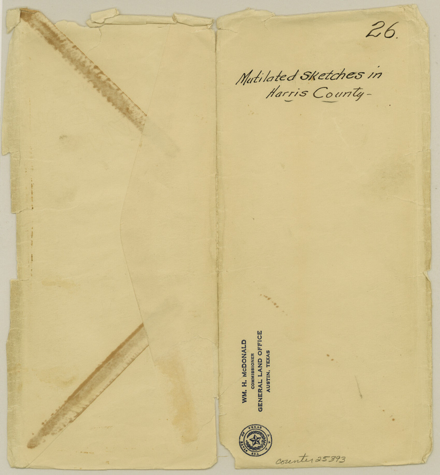 25393, Harris County Sketch File 26, General Map Collection