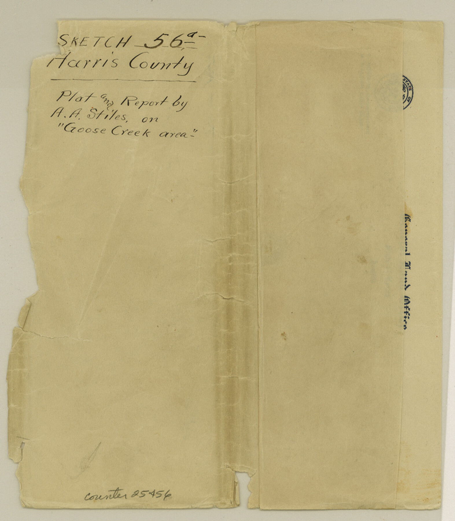 25456, Harris County Sketch File 56a, General Map Collection