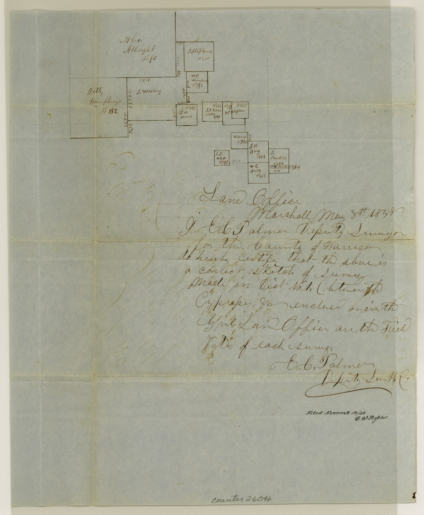 26046, Harrison County Sketch File 7, General Map Collection