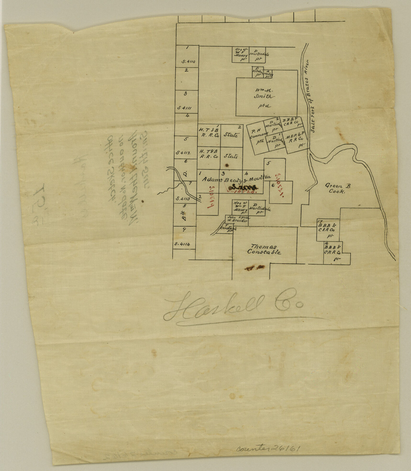 26161, Haskell County Sketch File 15a, General Map Collection