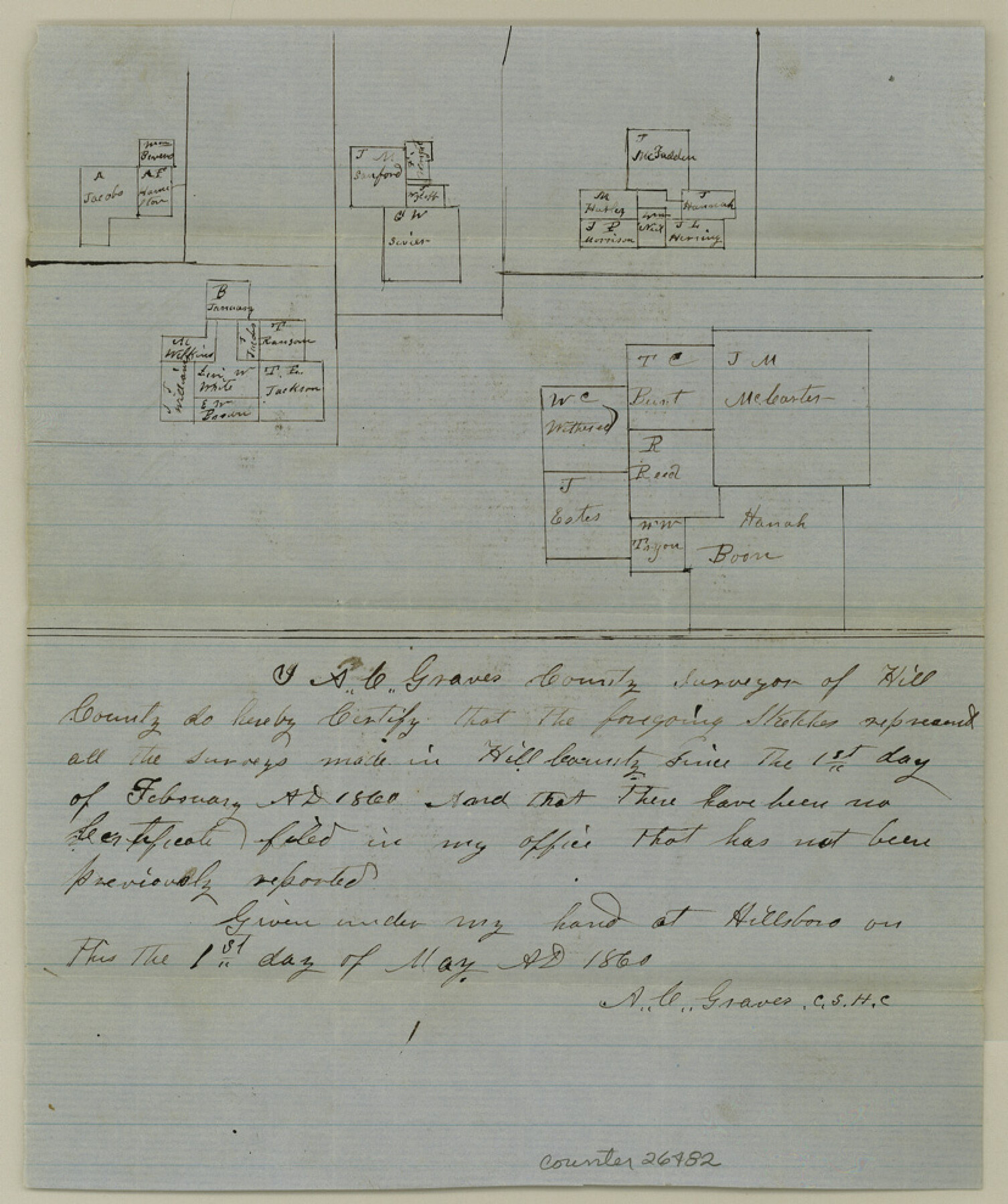 26482, Hill County Sketch File 16, General Map Collection