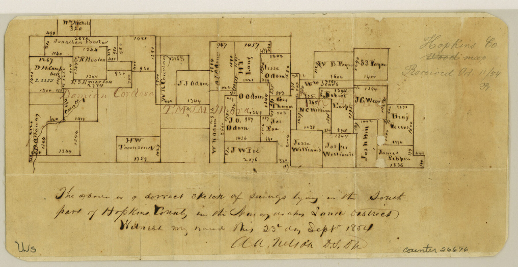 26676, Hopkins County Sketch File 1, General Map Collection