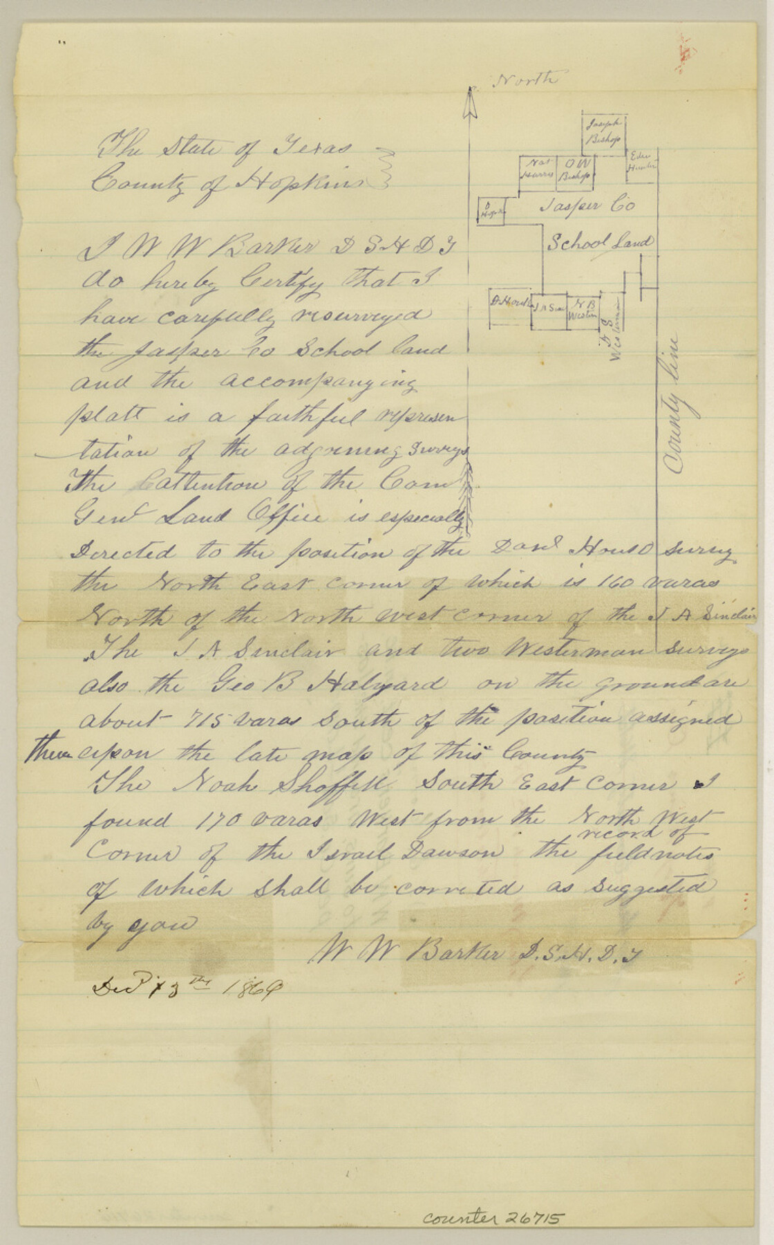 26715, Hopkins County Sketch File 16a, General Map Collection