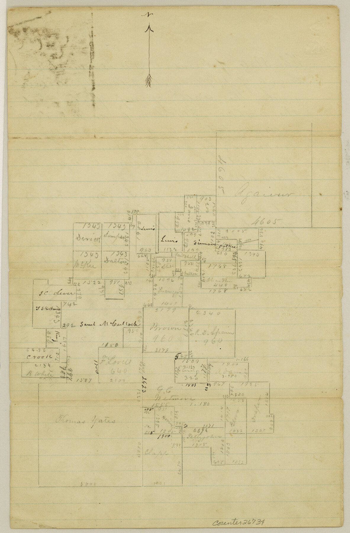 26734, Hopkins County Sketch File 24, General Map Collection