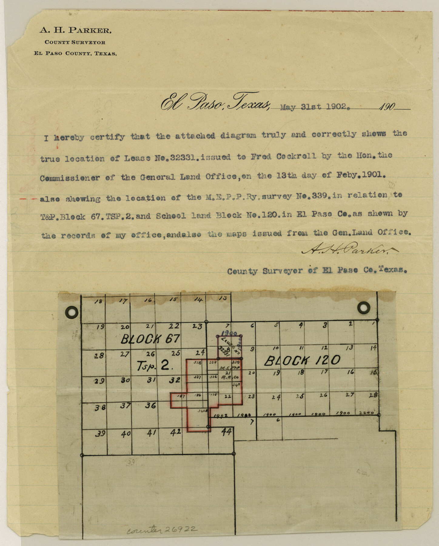 26922, Hudspeth County Sketch File AQ1, General Map Collection