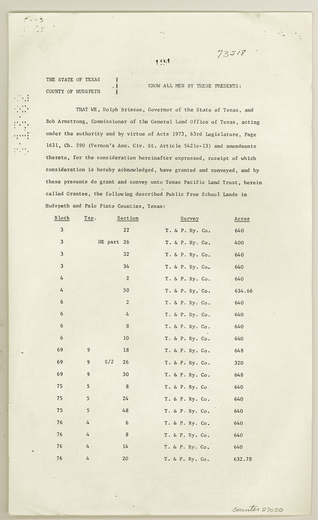 27050, Hudspeth County Sketch File 47, General Map Collection