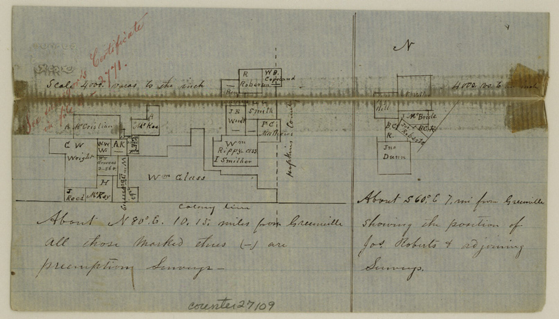 27109, Hunt County Sketch File 16a, General Map Collection