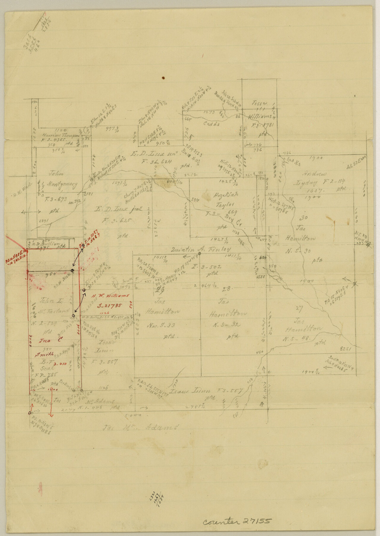 27155, Hunt County Sketch File 37, General Map Collection