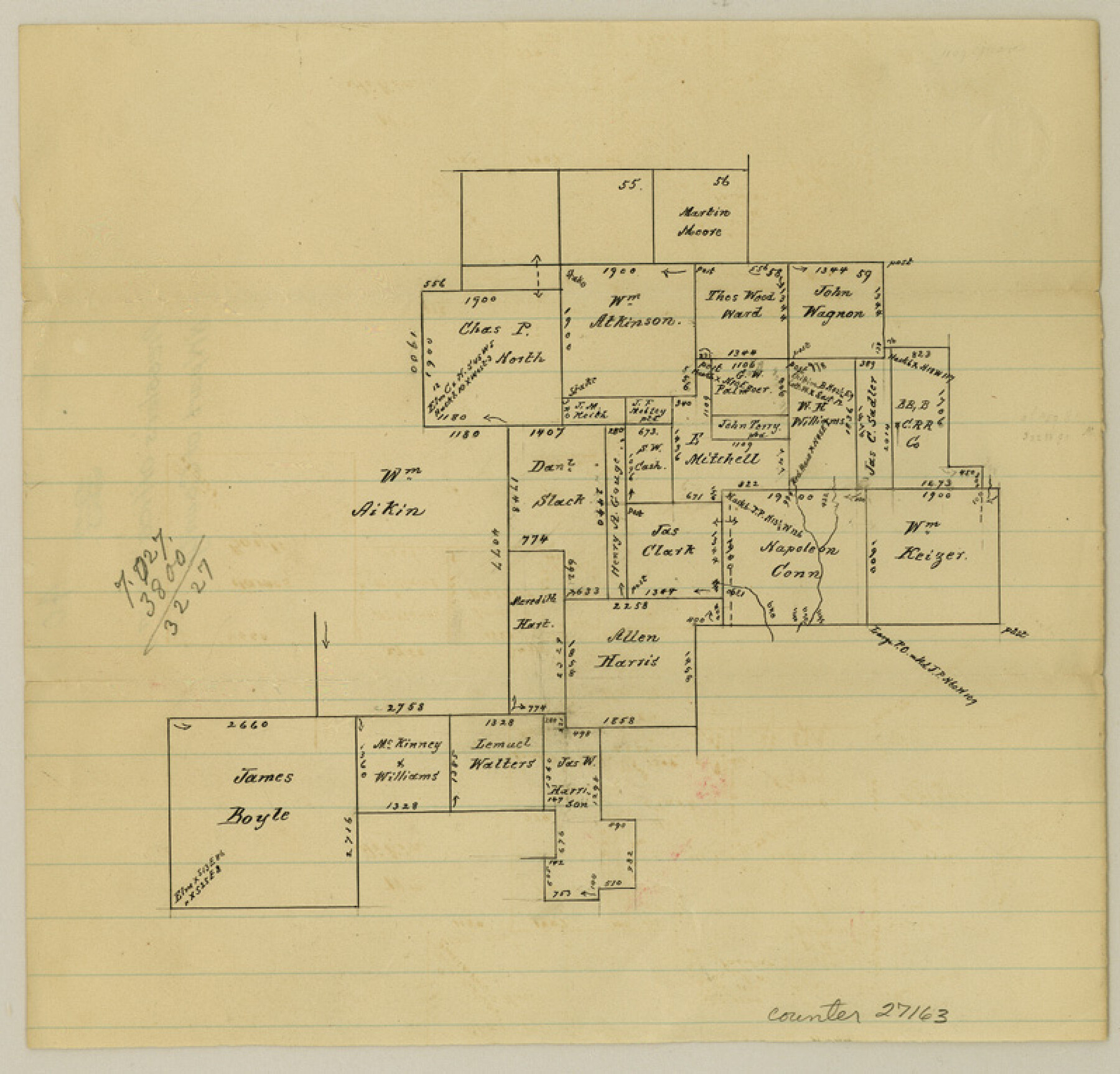 27163, Hunt County Sketch File 40, General Map Collection