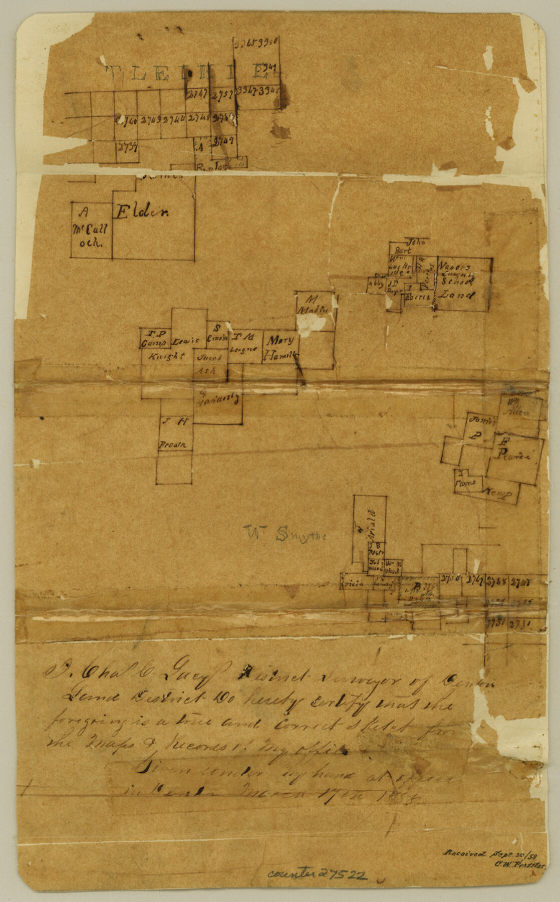 27522, Jack County Sketch File 9a, General Map Collection