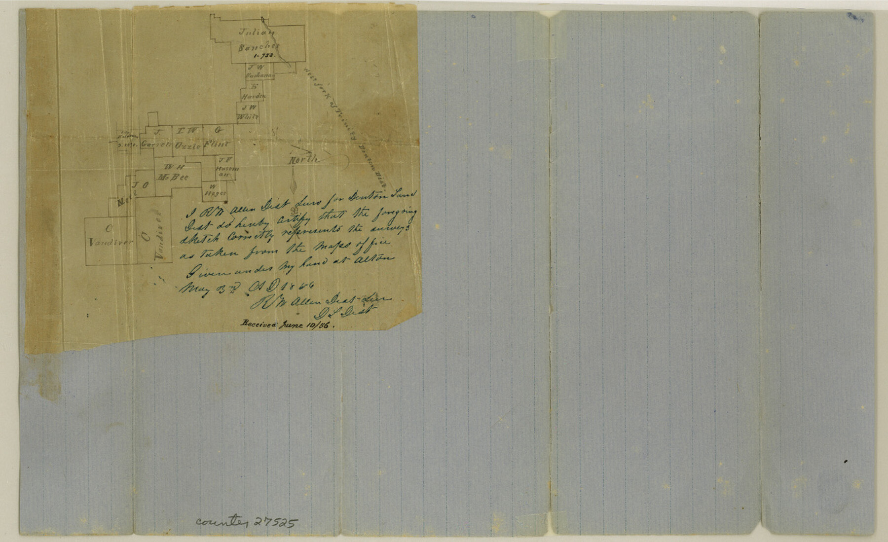 27525, Jack County Sketch File 9b, General Map Collection