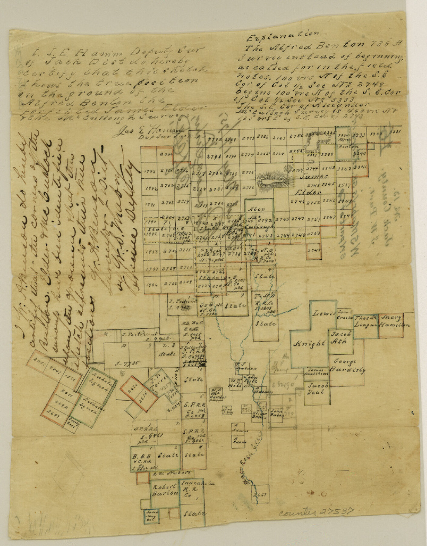 27537, Jack County Sketch File 13, General Map Collection