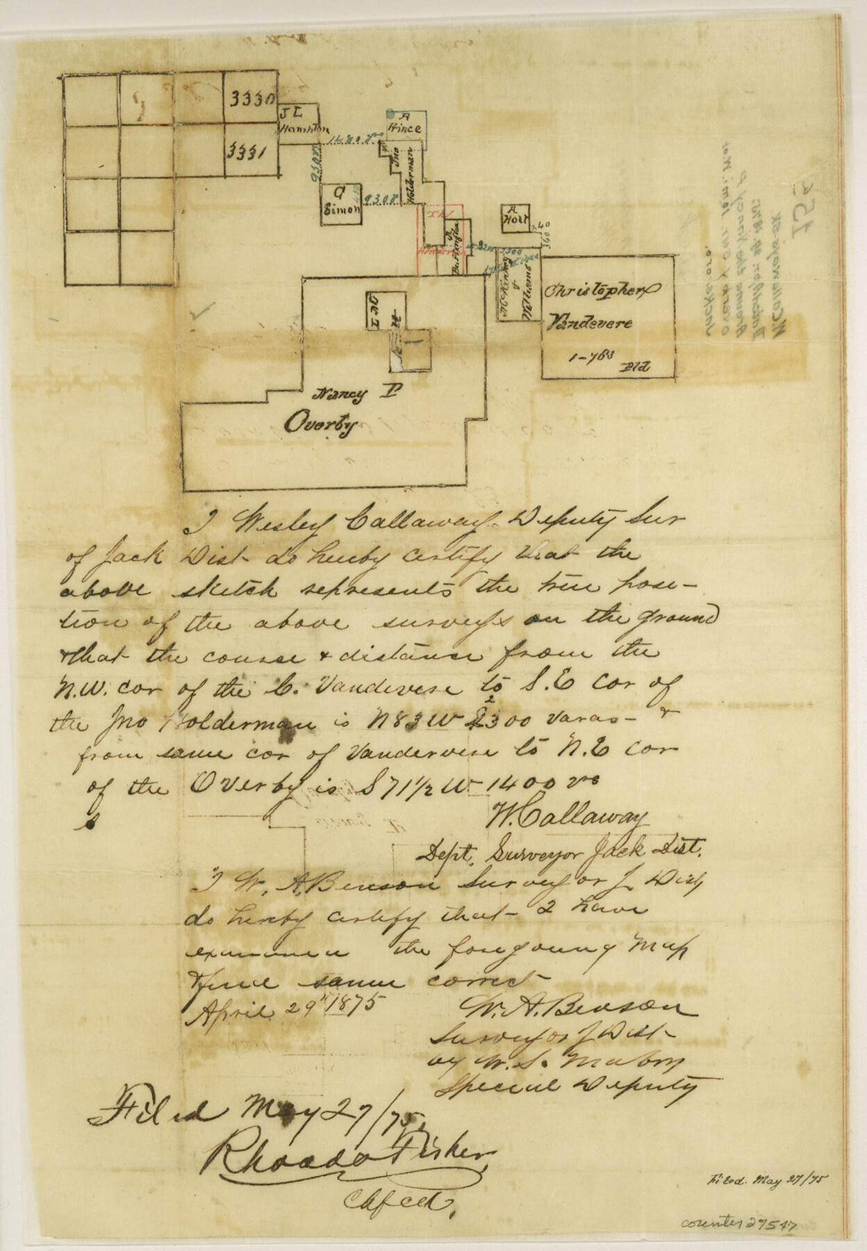 27547, Jack County Sketch File 15a, General Map Collection