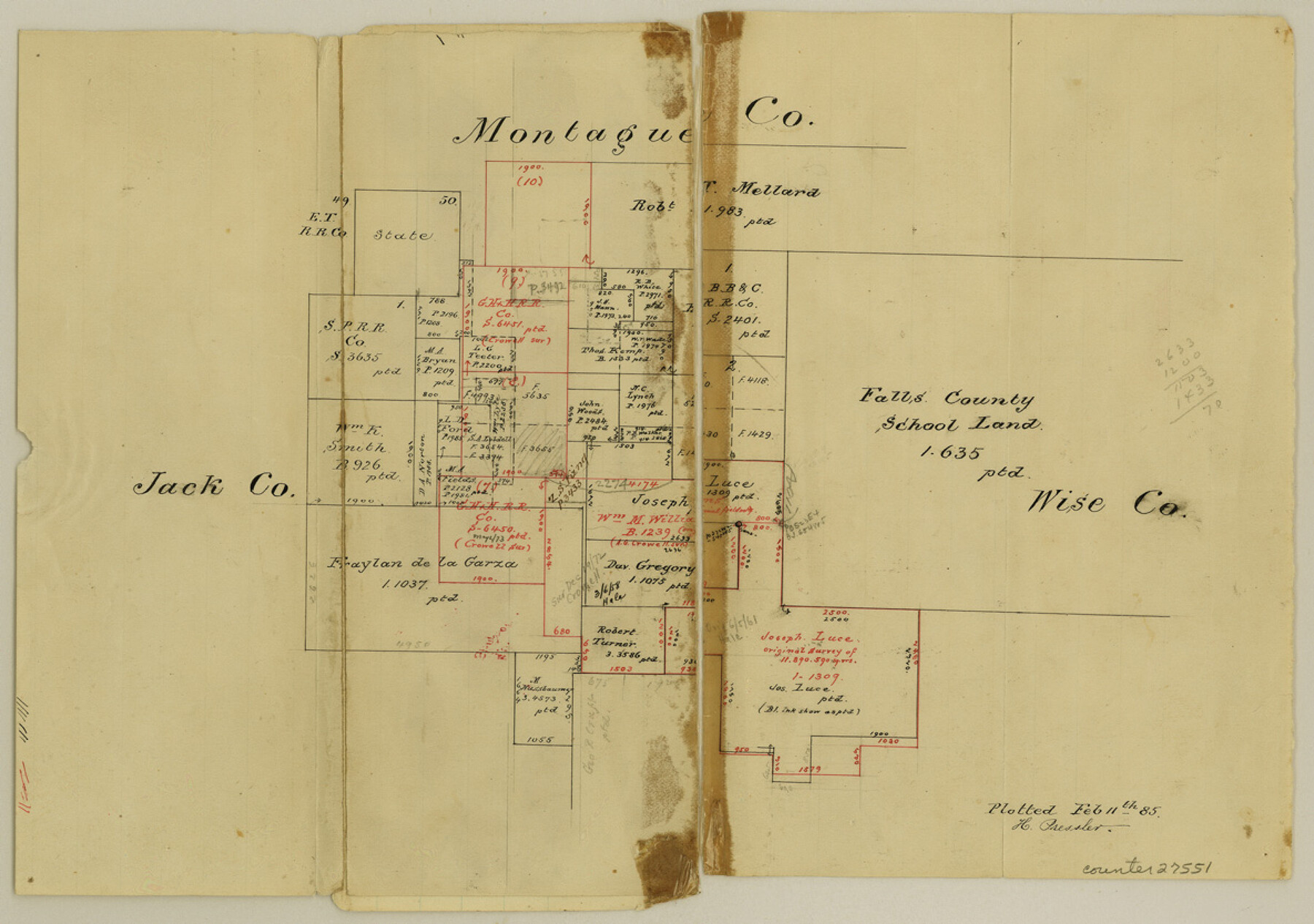 27551, Jack County Sketch File 16a, General Map Collection