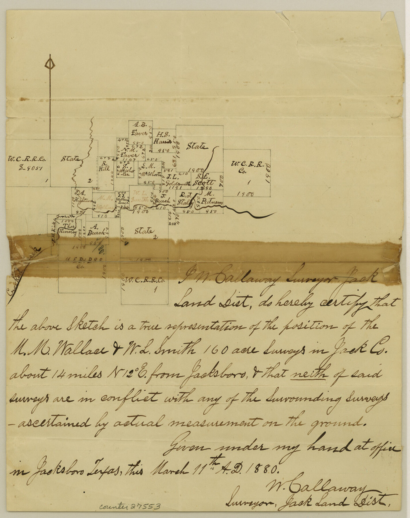 27553, Jack County Sketch File 18, General Map Collection