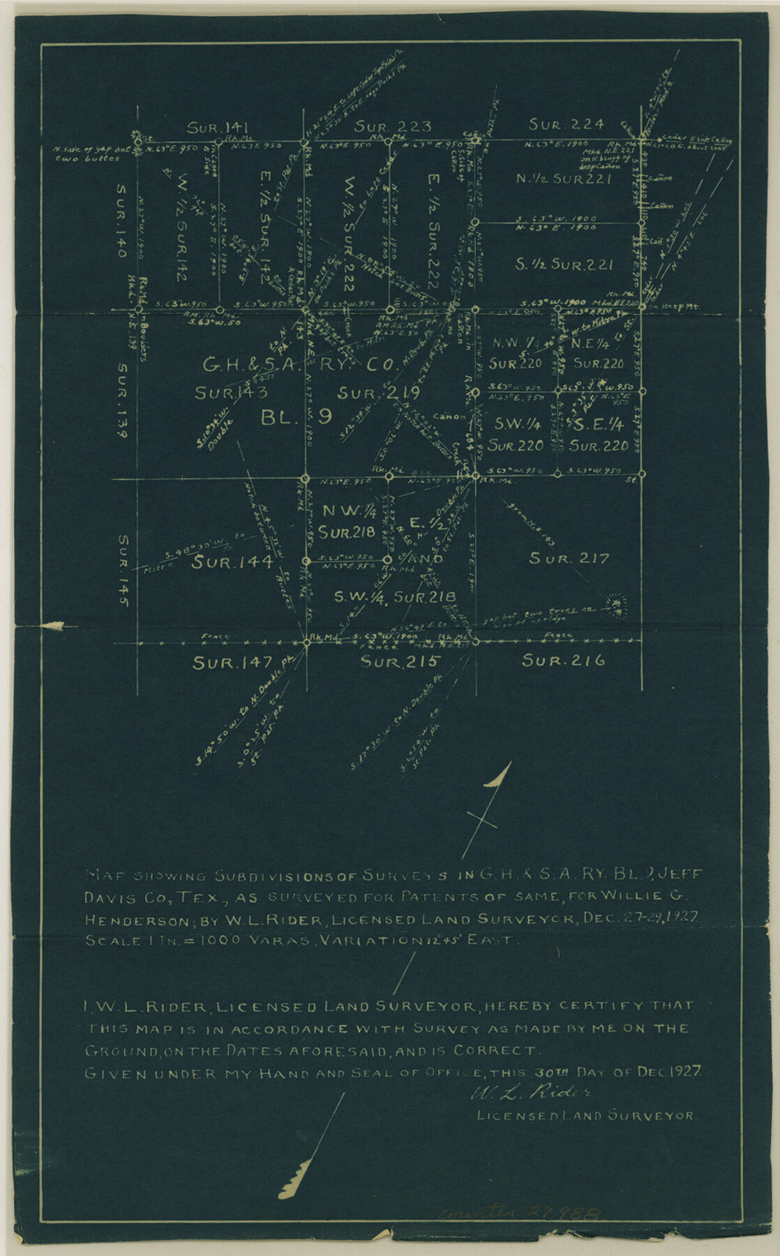 27988, Jeff Davis County Sketch File 21, General Map Collection