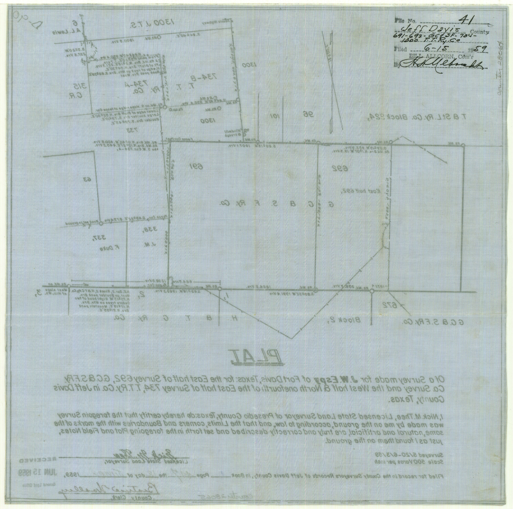 28064, Jeff Davis County Sketch File 41, General Map Collection