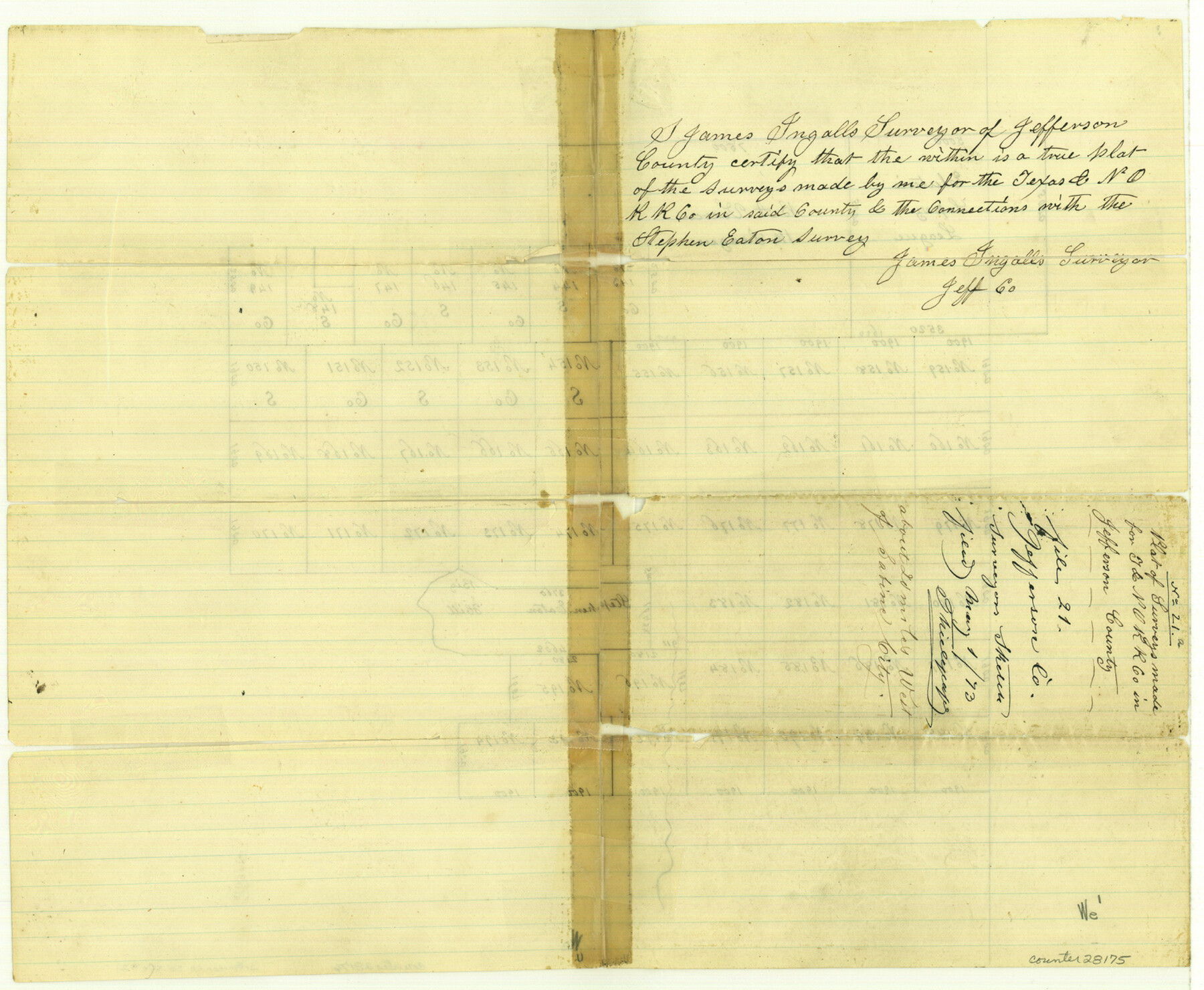 28175, Jefferson County Sketch File 21a, General Map Collection