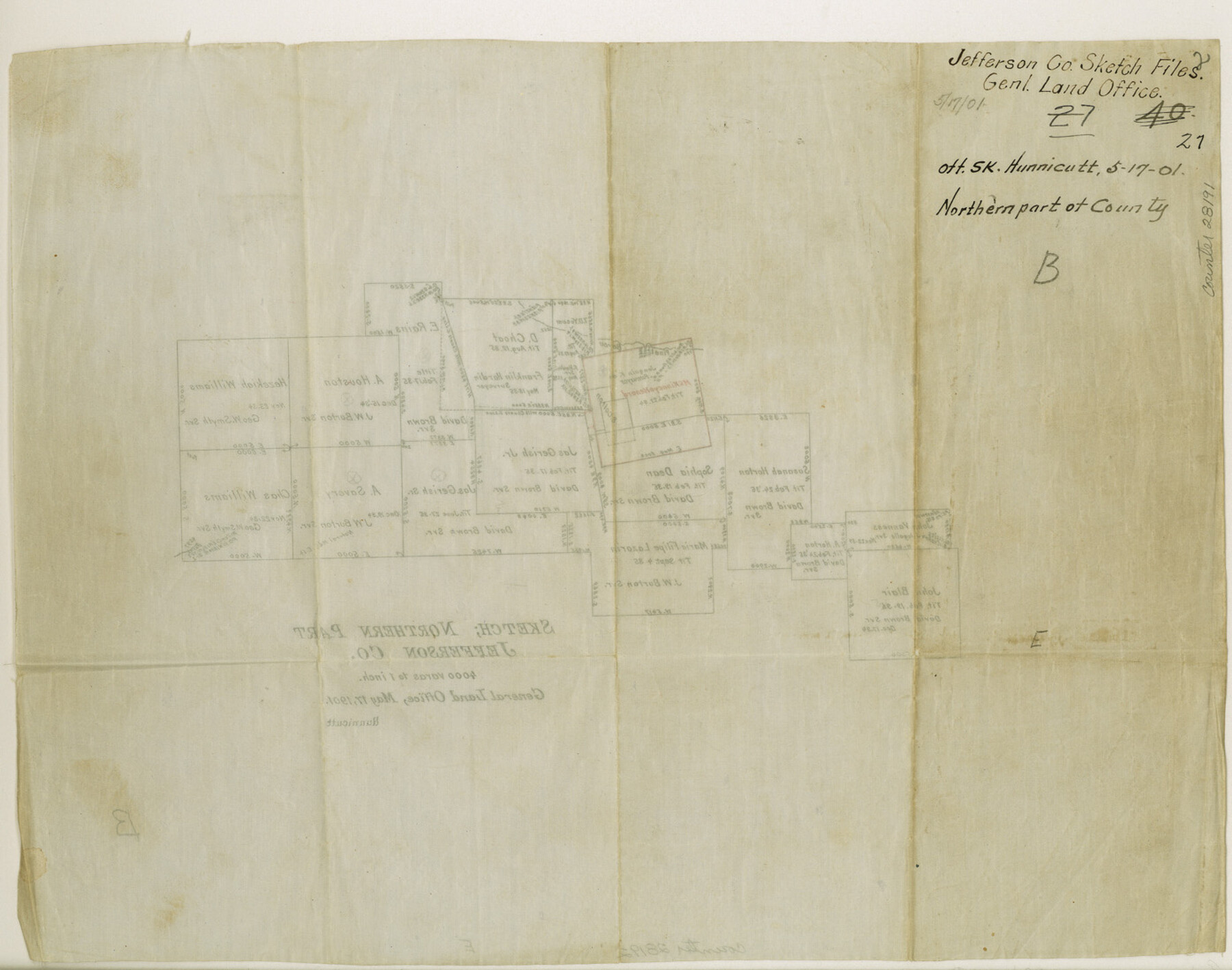 28191, Jefferson County Sketch File 27, General Map Collection