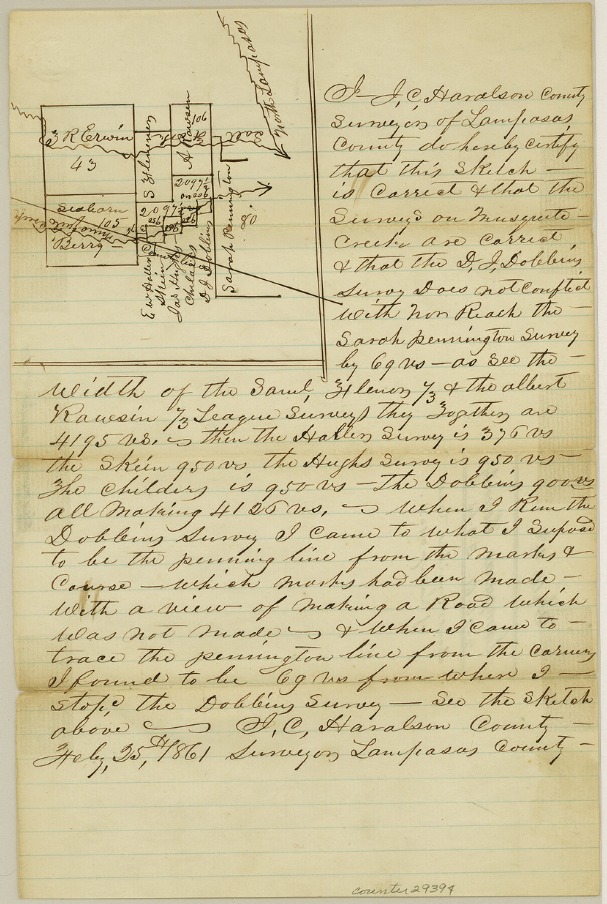 29394, Lampasas County Sketch File 4, General Map Collection