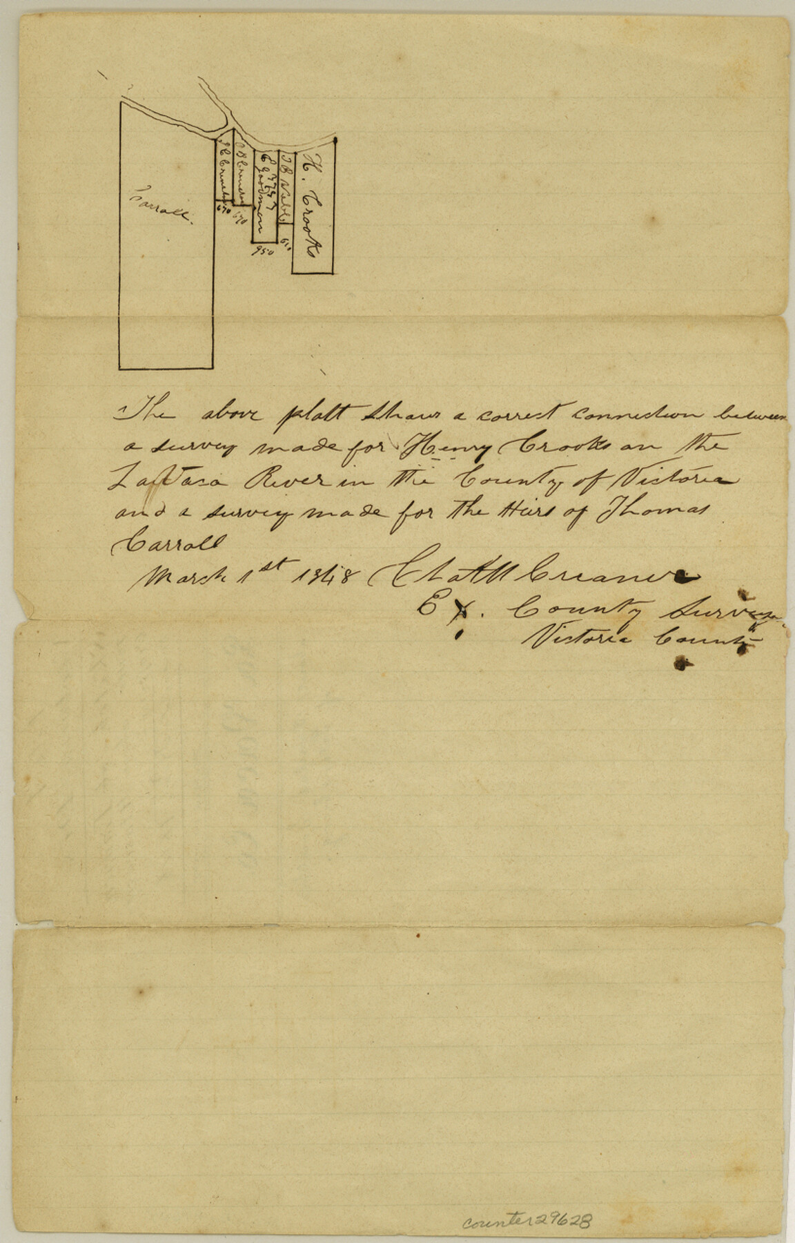 29628, Lavaca County Sketch File 1, General Map Collection