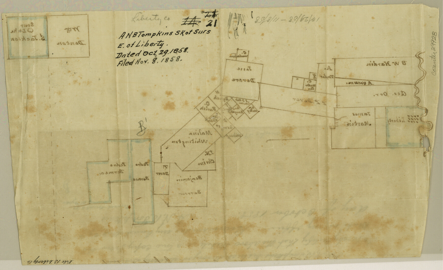 29928, Liberty County Sketch File 21, General Map Collection