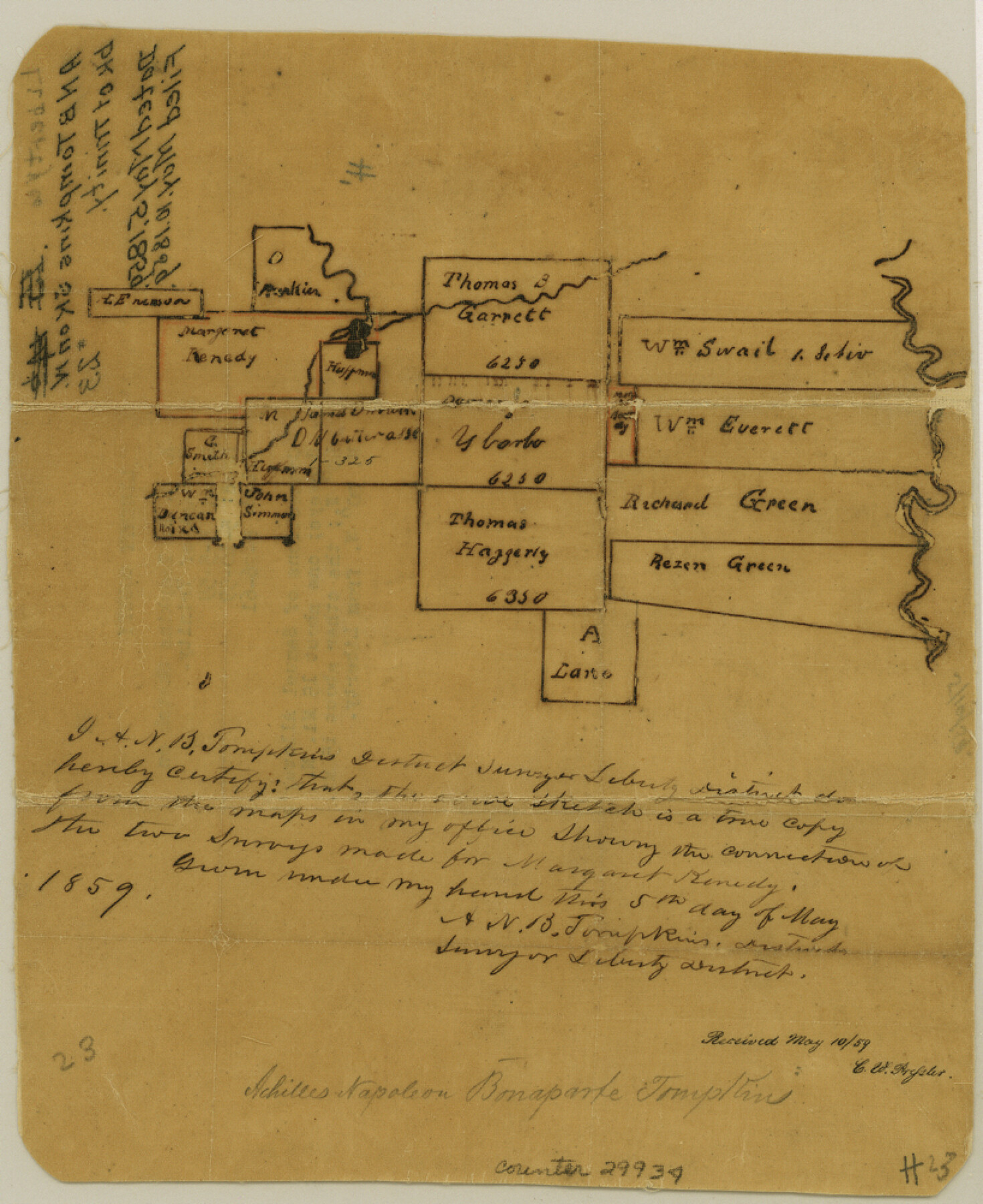 29934, Liberty County Sketch File 23, General Map Collection