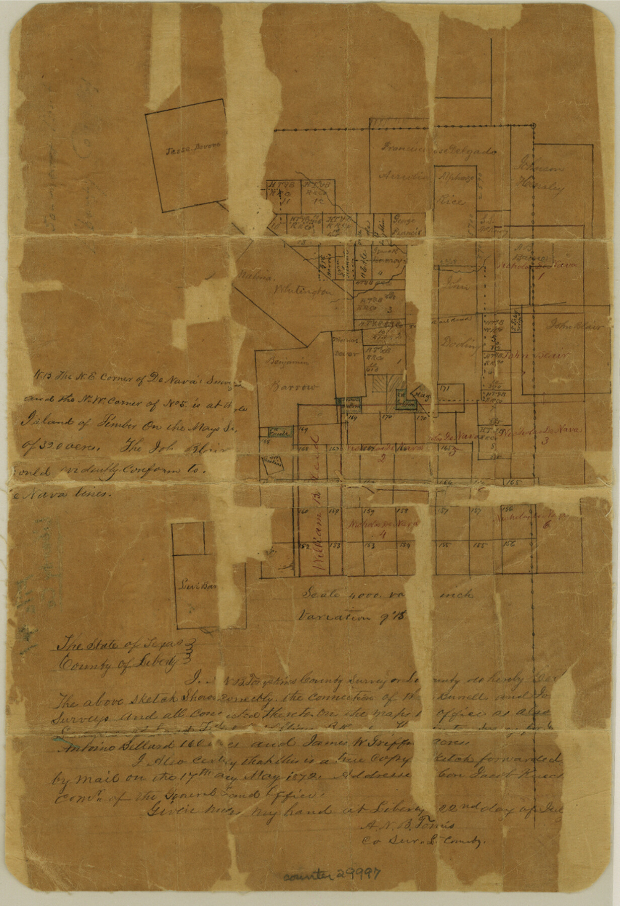 29997, Liberty County Sketch File 41, General Map Collection