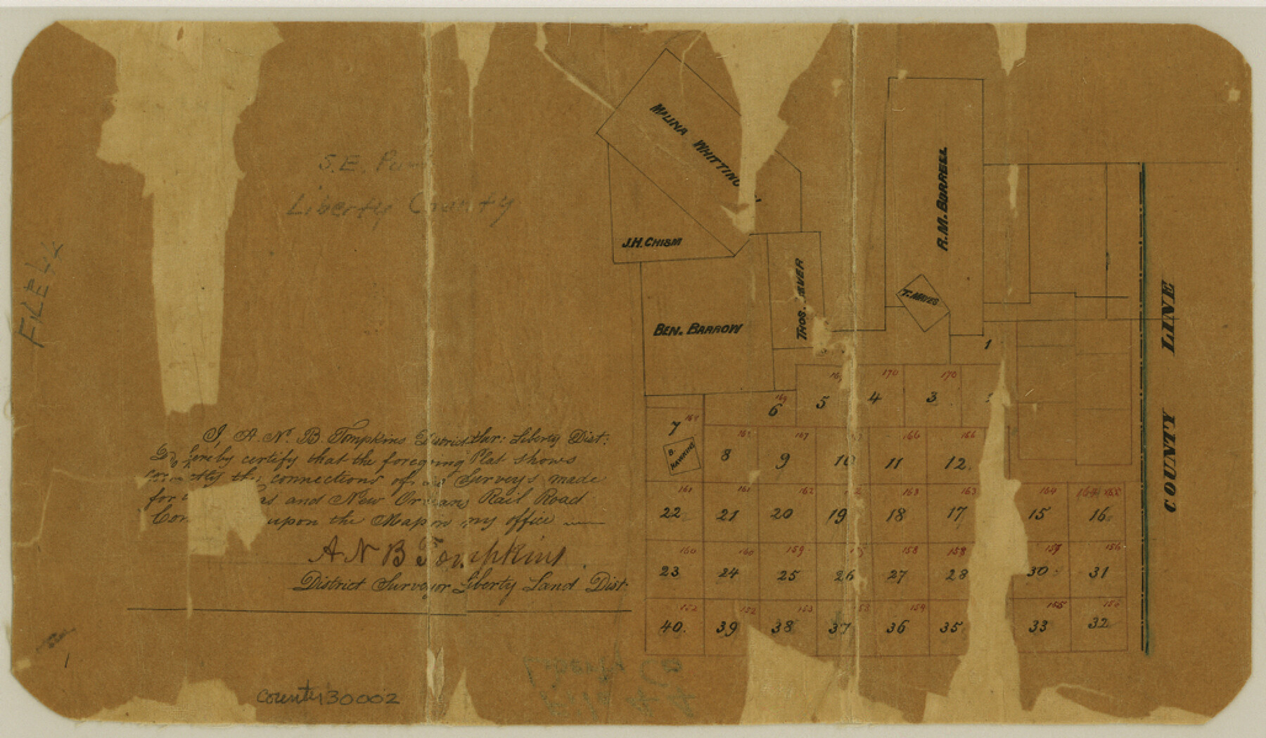 30002, Liberty County Sketch File 44, General Map Collection