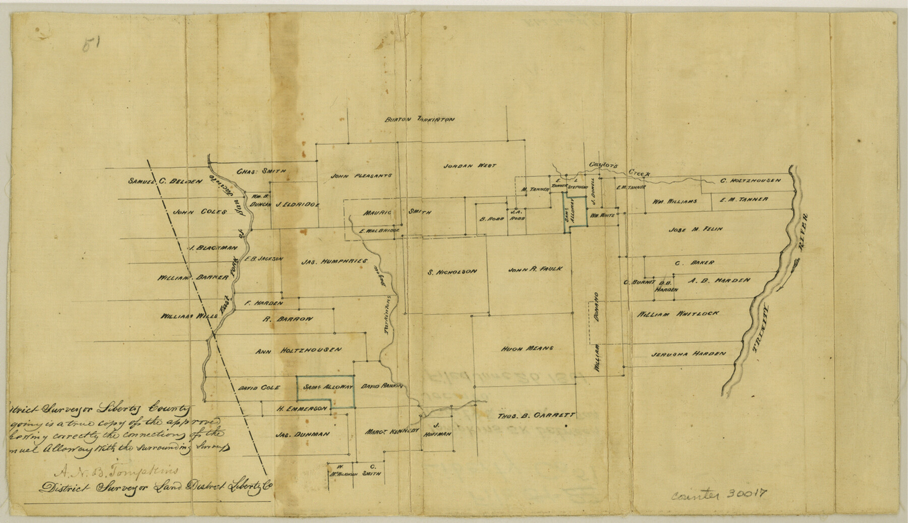 30017, Liberty County Sketch File 51, General Map Collection