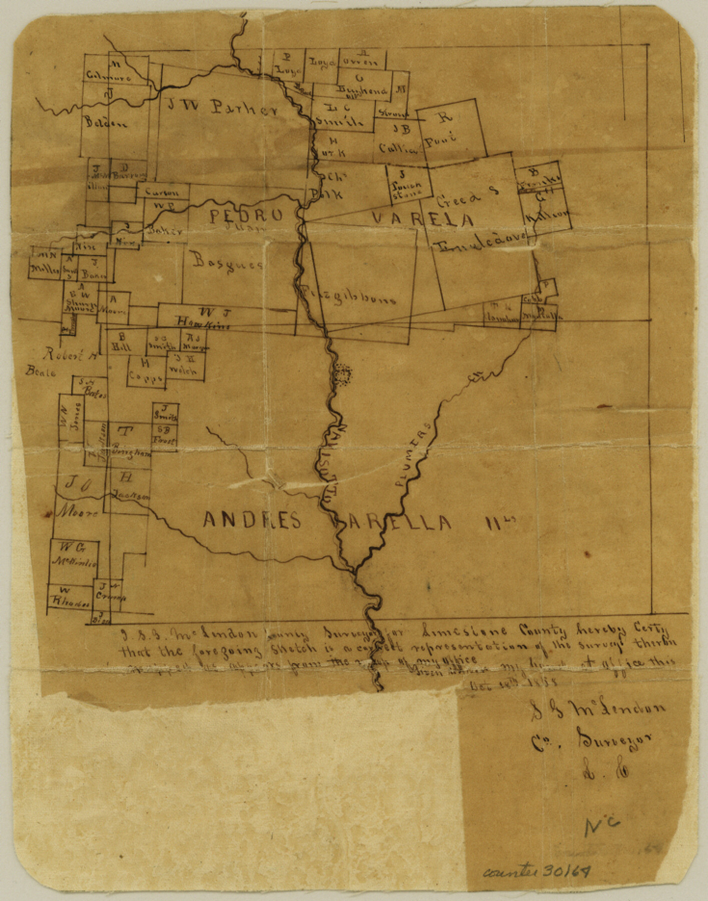 30164, Limestone County Sketch File 5a, General Map Collection