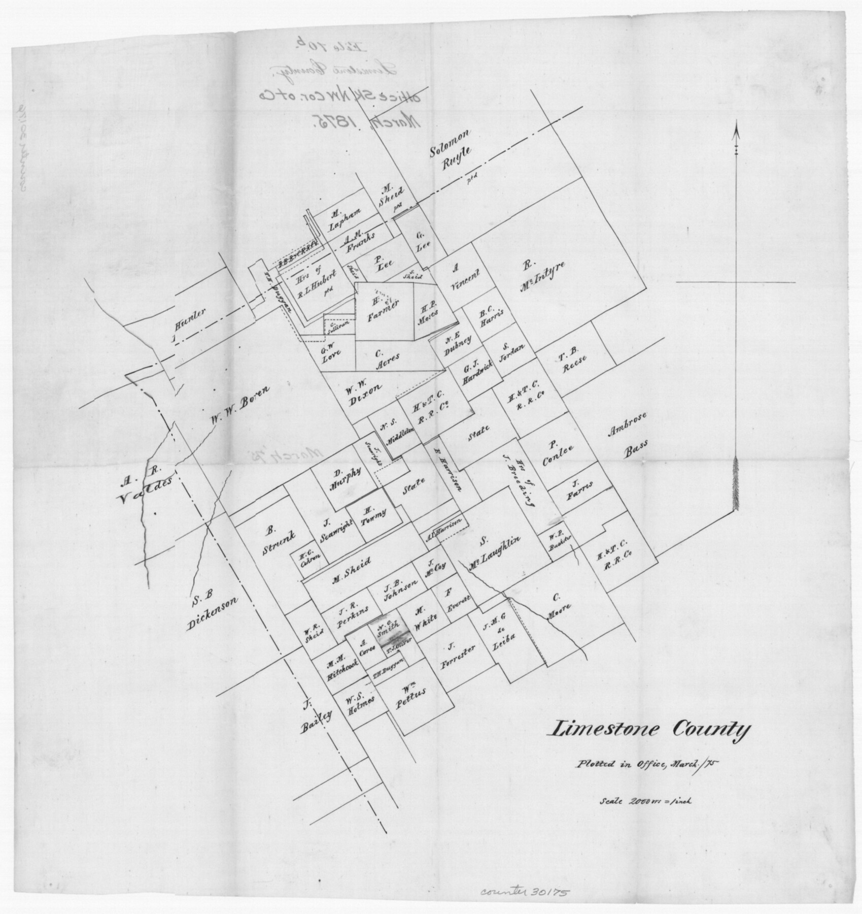 30175, Limestone County Sketch File 10b, General Map Collection