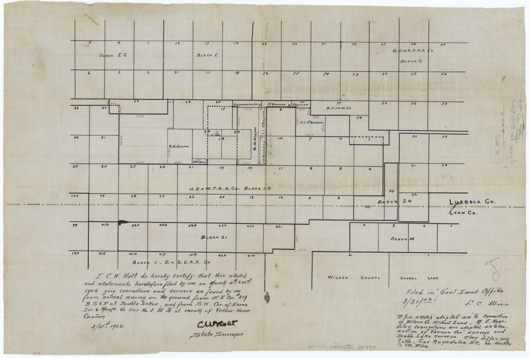 30447, Lynn County Sketch File 2, General Map Collection