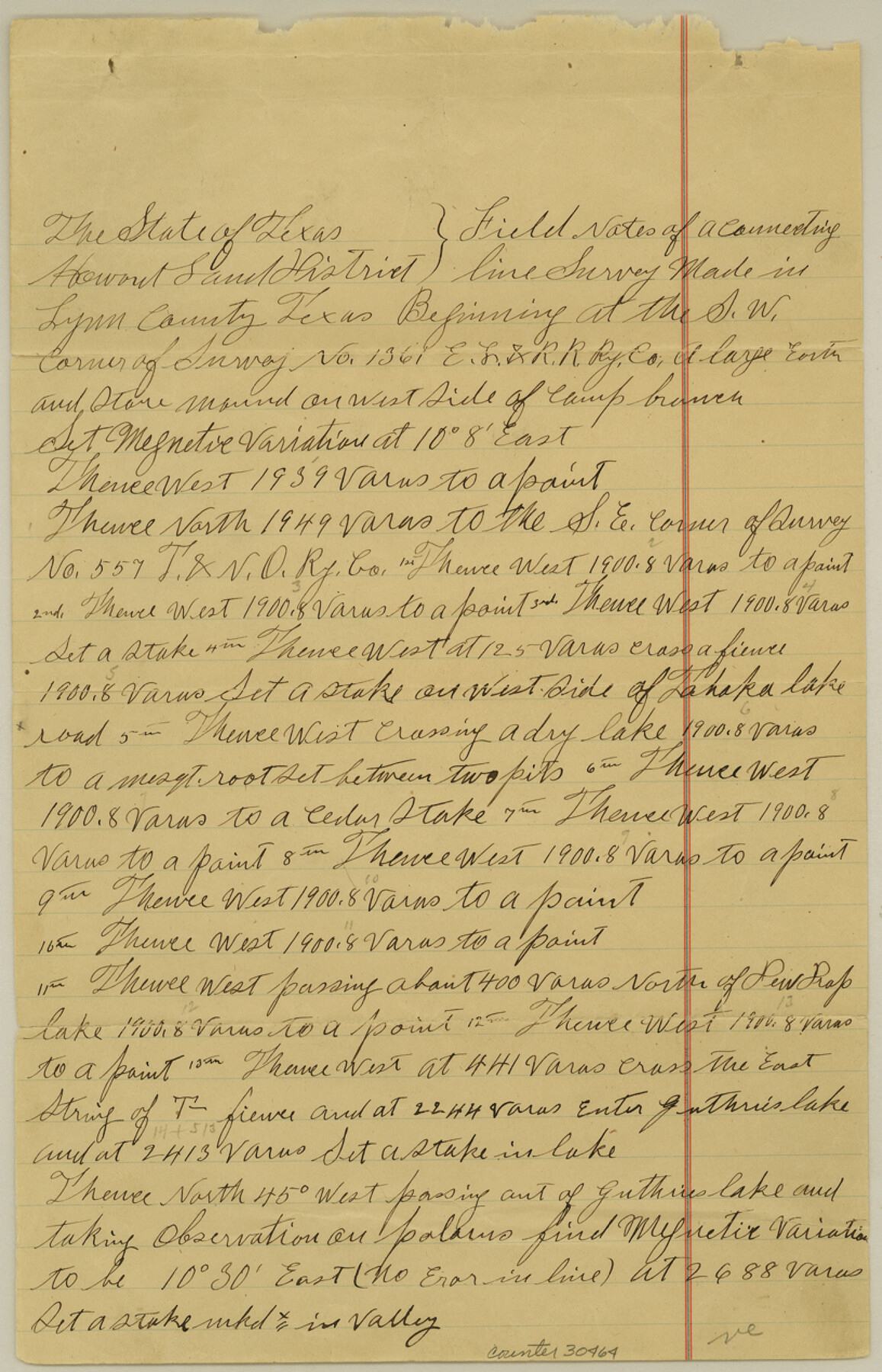 30464, Lynn County Sketch File A1, General Map Collection