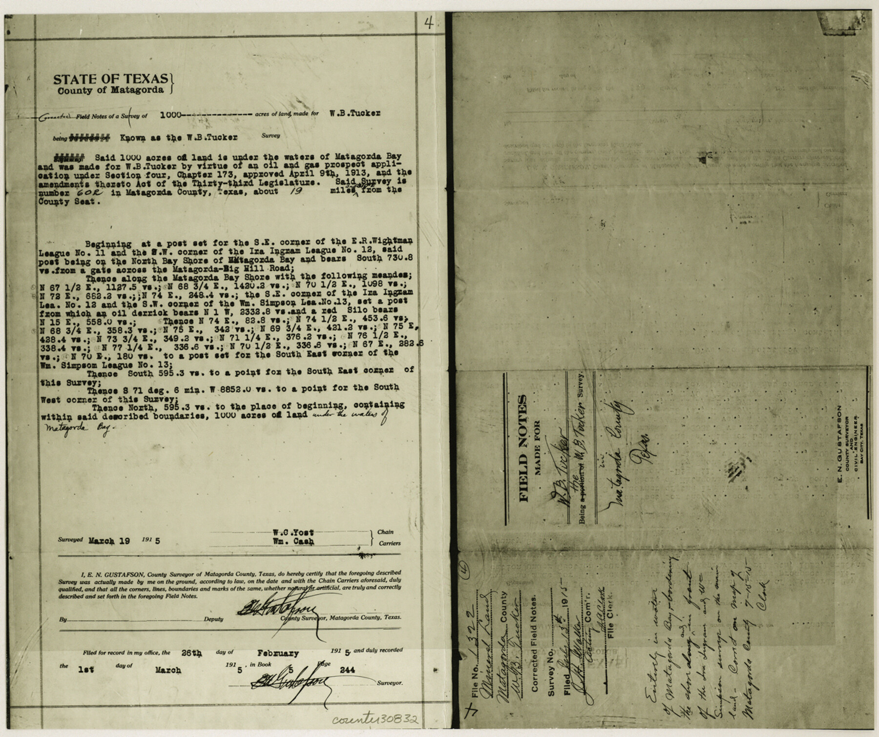 30832, Matagorda County Sketch File 41, General Map Collection