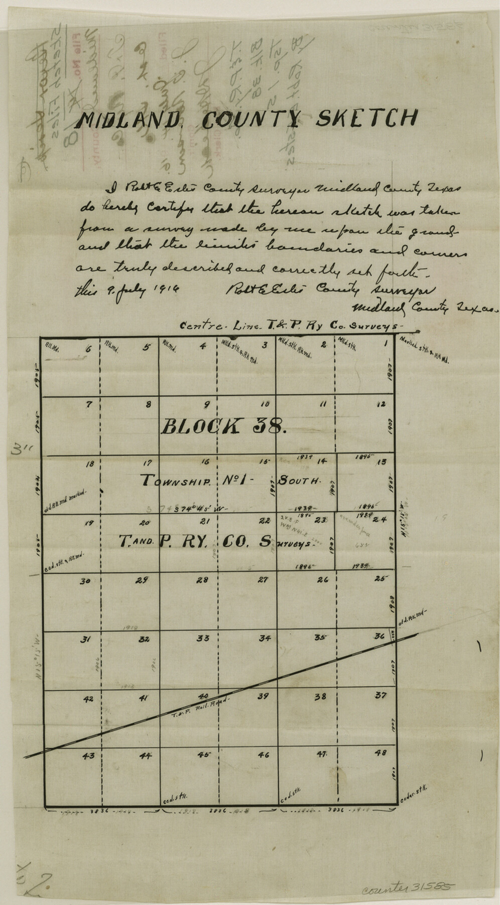 31585, Midland County Sketch File 18, General Map Collection