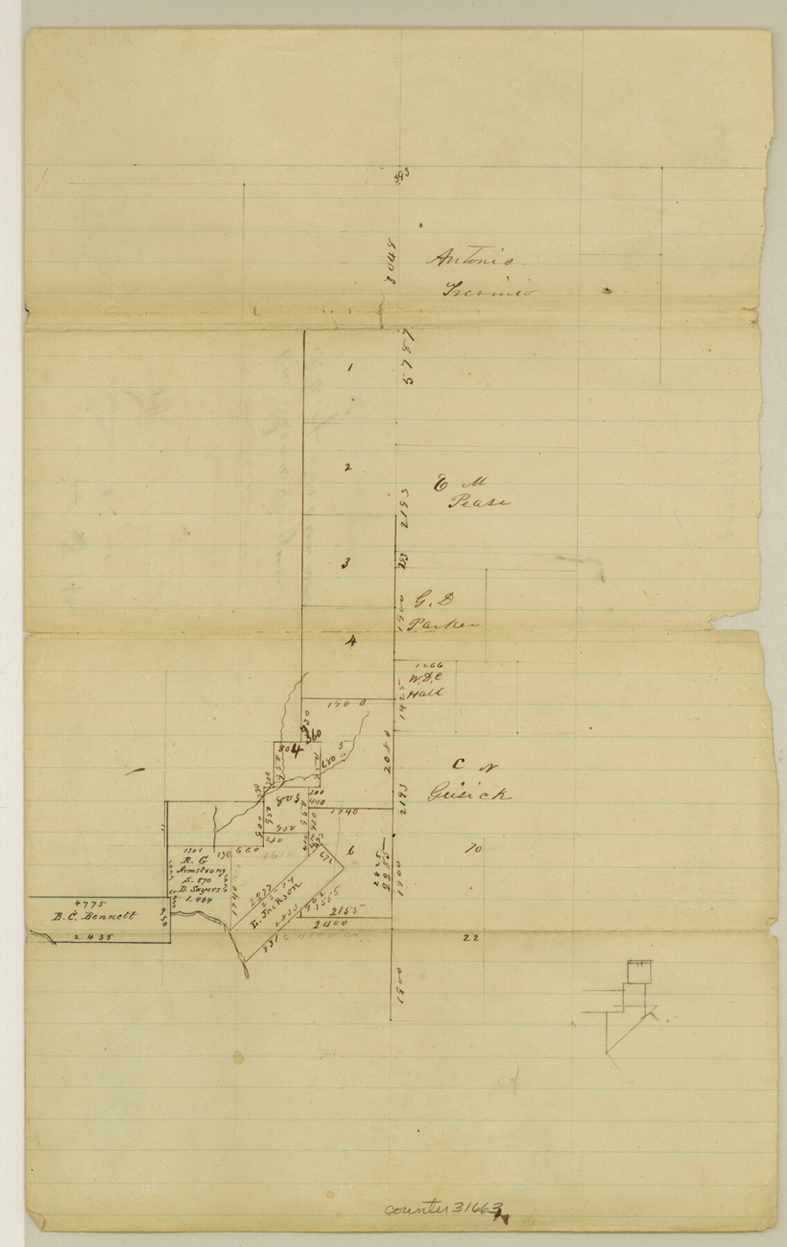 31663, Mills County Sketch File 14a, General Map Collection