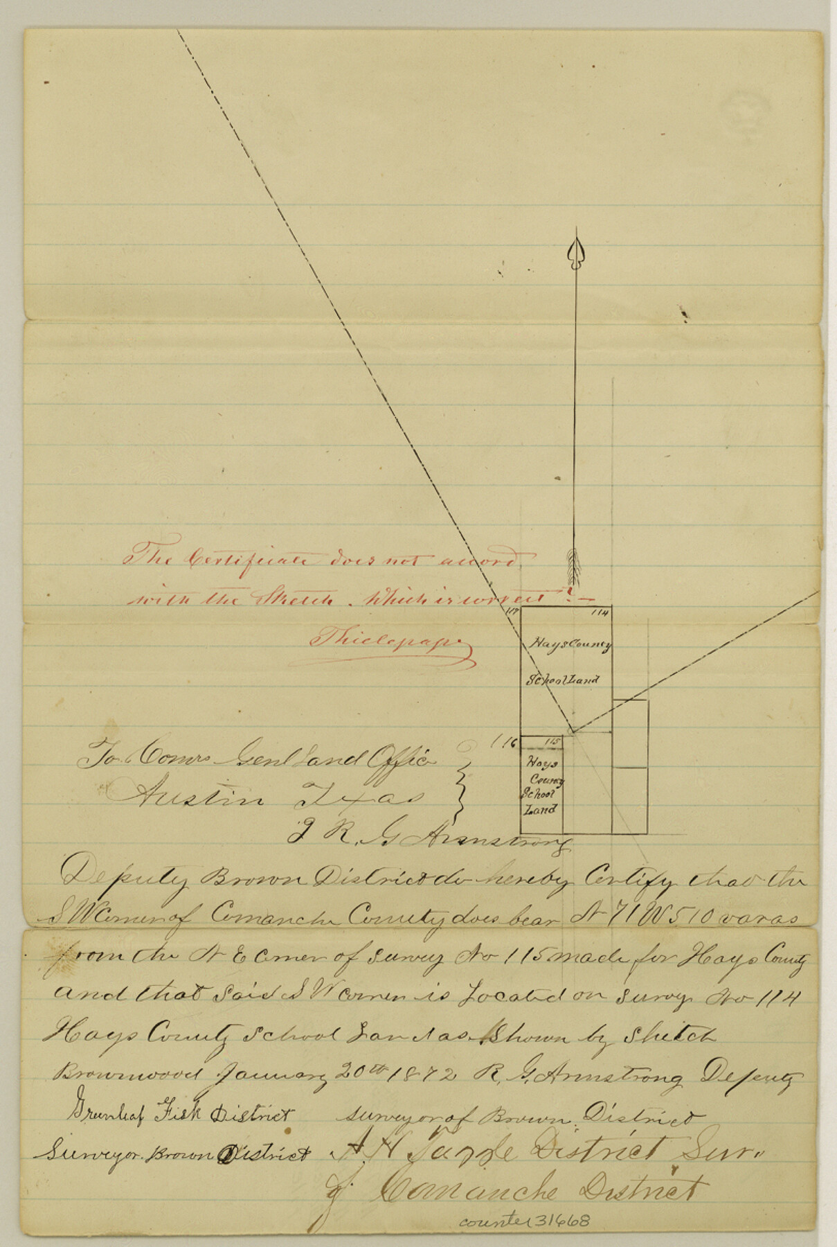 31668, Mills County Sketch File 18, General Map Collection