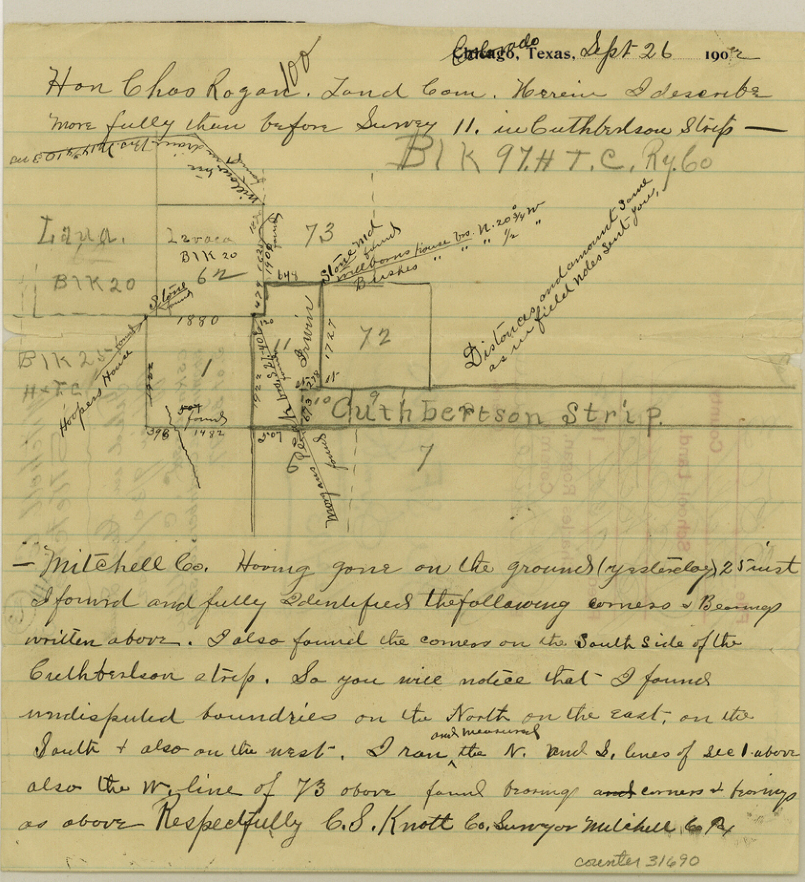 31690, Mitchell County Sketch File 3, General Map Collection