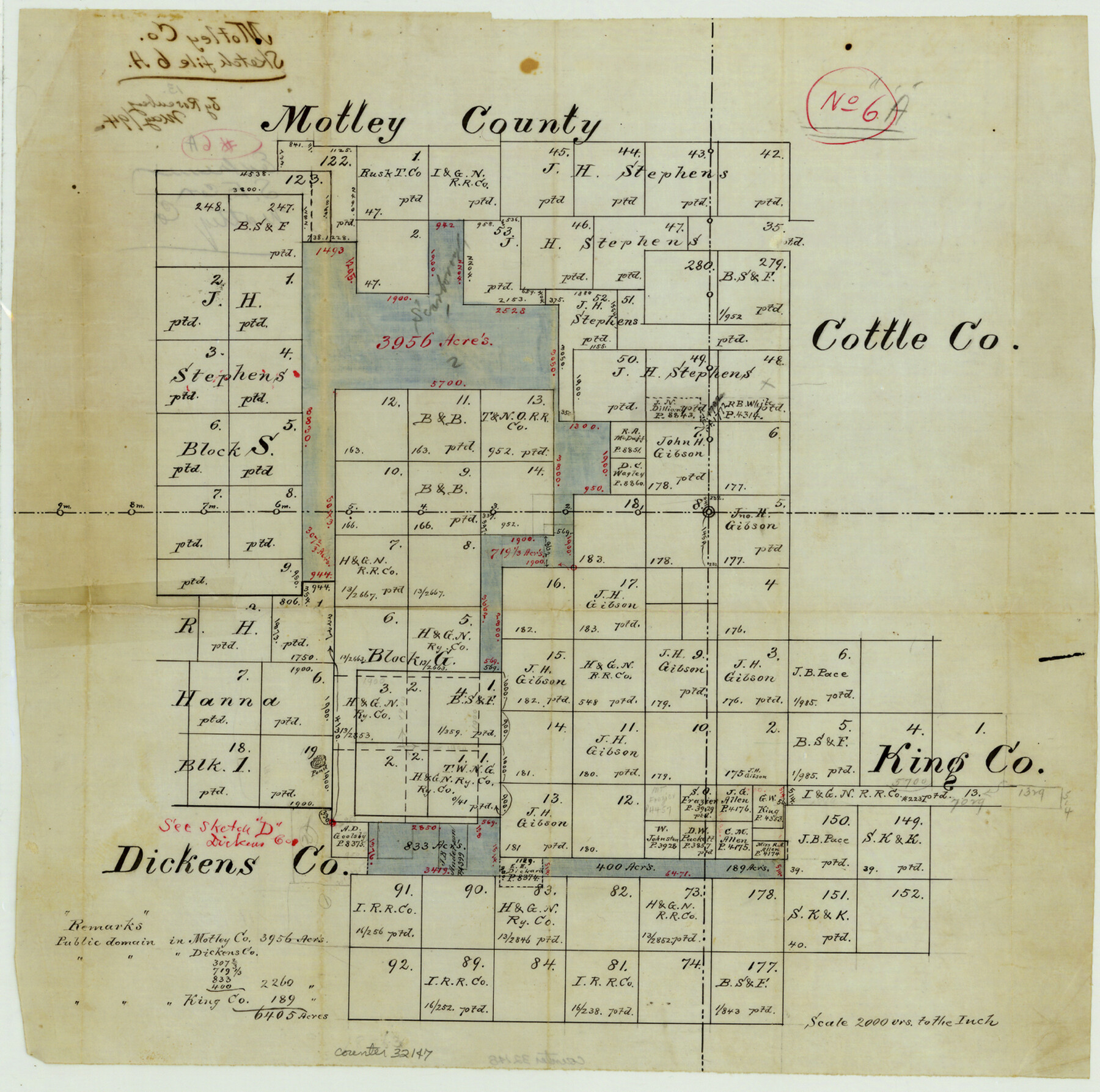 32147, Motley County Sketch File 6a (S), General Map Collection